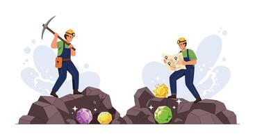 Uncovering Hidden Treasures A Guide to Exploration Extraction and Precious Finds in the Earth vector