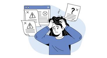 Navigating Technical Difficulties and Common Issues When Attempting To Perform Work Online at Home vector