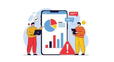 Data Analytics Platform Delivering Growth Insights through Charts Reporting and Analytics For Businesses vector