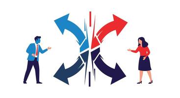 Understanding Conflict Resolution Skills and Strategies For Effective Communication in Business Settings vector