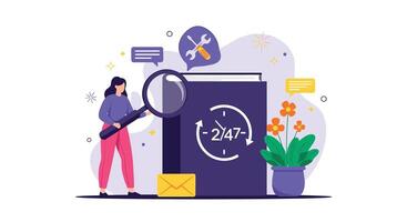 Effective 24 7 Customer Service How to Keep Your Customers Coming Back for More vector