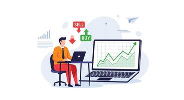Navigating the Stock Market Strategies for Successful Trading and Investing Growth Opportunities Available vector