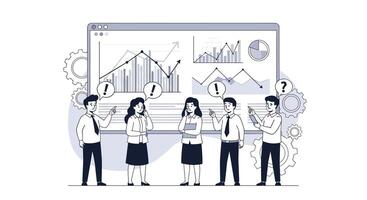 Unlocking Success Through Data Driven Decisions An Overview of Business Strategies and Analytics vector