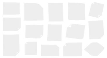 Variety Of Blank Pieces Of Paper With Different Shapes For Use In Creative Design vector