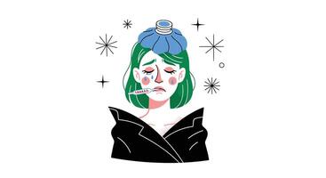 The Uncomfortable Side of Illness An Emotional Journey Through Sickness and Healing Process vector