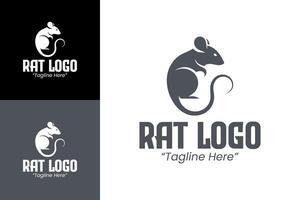 Sleek and Minimalist Rat Logo for Professional Branding and Identity Creation vector