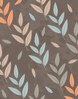 Autumn Leaves Pattern on Earthy Background vector