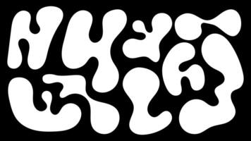 Irregular organic shapes in white on a dark background exhibit unique blob formations vector