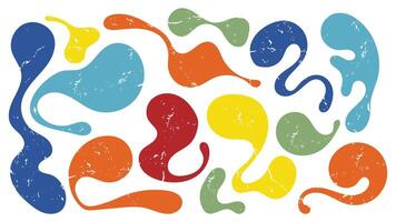 Colorful organic shapes form an abstract pattern with a playful arrangement of blobs vector