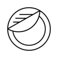Chocolate Candy Outline style, round chocolate candy with foil wrapper, ideal for dessert elements and celebration illustrations. vector
