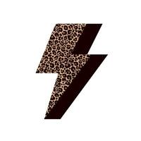 Lightning filled on leopard pattern vector