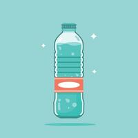 Electrolyte and mineral plastic water bottle set, healthy drinking water packed in bottles, recyclable, and easy to store liquids. vector