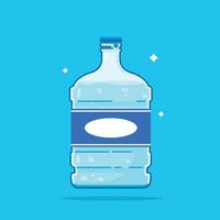 Set of 19 liter gallon plastic water bottles, healthy drinking water packed in bottles, recyclable, and easy to store liquids. vector