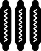Grilled Sausages on Plate vector