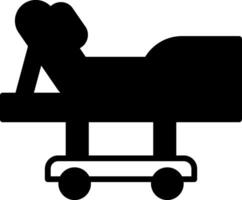 Adjustable Hospital Bed with Rails vector