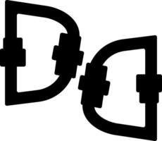 D-Shaped Climbing Safety Carabiner vector