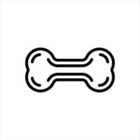 Black line icon bone vector