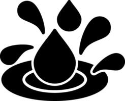 Water Splash Symbol with Blue Droplets vector
