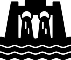 Hydroelectric Dam and River System vector