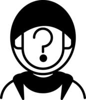 Cyber Cloaked Man in Shadows vector