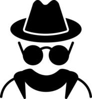Mysterious Man in Black Hat vector