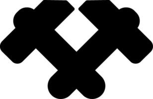 Crossed Construction Hammers vector