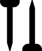Crossed Construction Nails Symbol vector