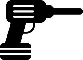 Power Drill with Bit Icon vector
