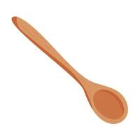 A wooden spoon with a long handle, ideal for cooking and stirring. vector