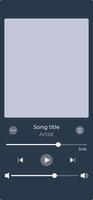 Isolated media player for phone. Mobile application interface. vector