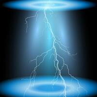abstract blue thunderbolt background power technology backdrop vector