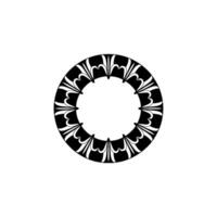 Elegant Black White Circular Pattern on OffWhite Backdrop vector