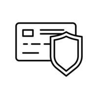 Icon of safe transactions using credit cards vector