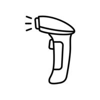 Barcode scanner gun icon for scanning product data vector