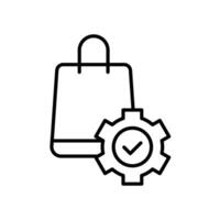 Checkout process icon for online shopping vector