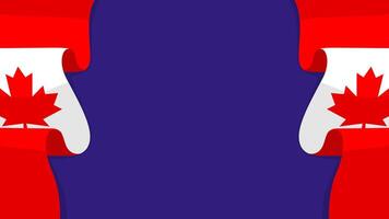 Blue horizontal background with Canadian flag on each side and some copy space for your text vector