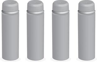Four gray cylinders on a white background vector
