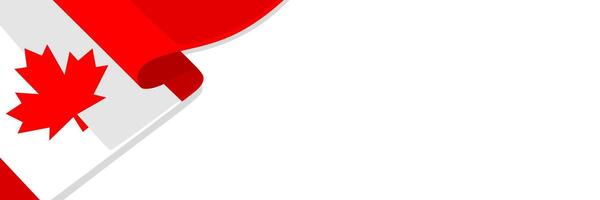Canada banner template. Template banner with Canadian flag and some empty space for text vector