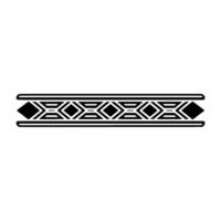Geometric Black Diamond Border, Modern Ornament on White vector