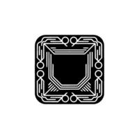 Geometric Black White Square , Minimalist Style vector