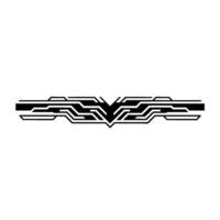 Geometric Tech Abstract , Black White, Minimalist Element vector