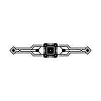Geometric Circuitry Ornament Modern Tech Element vector