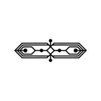 Geometric Symmetry Minimalist Black on White Background vector