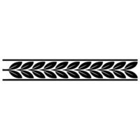 Black Leaf Border on Gradient White Background vector