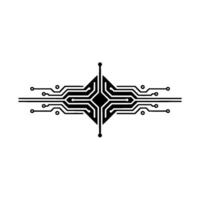 Minimalist Circuit Board Digital Technology Innovation vector