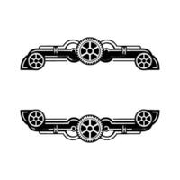 Steampunk Gears Frame , Decorative Ornament, Illustration vector