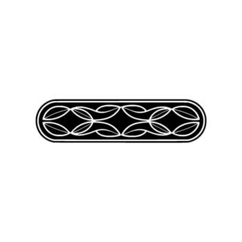 elegante negro y blanco decorativo frontera elemento geométrico modelo en blanco antecedentes vector