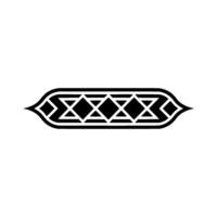 Geometric Ornament Black White Minimalist Element vector