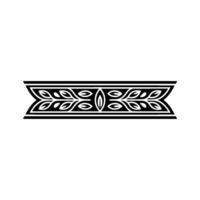 Minimalist Black Leaf Border, Elegant Decorative Element, Neutral Background vector