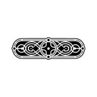 Geometric Celtic Knotwork Ornament on White Background vector